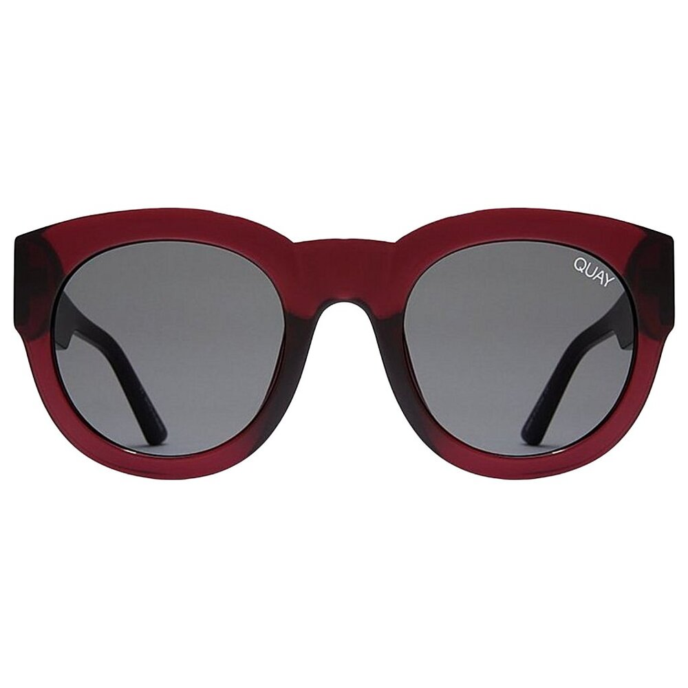 QUAY AUSTRALIA “If Only” Round Sunglasses (Red/Smoke) – NWOT